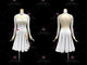 White discount rhythm dance dresses wedding rumba competition gowns flower LD-SG2436