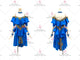 Blue And Yellow hot sale rhythm dance dresses sparkling swing performance skirts satin LD-SG2405