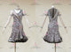 Animal tailor made rumba dancing costumes plus size latin practice gowns feather LD-SG2223