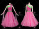 Pink Women Ballroom Dancing Gown Ballroom Dance Costumes Lace Rhinestone BD-SG3342