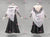 Elegant Black And White Satin Latin Dance Wear Mambo Dance Clothing LD-SG2199