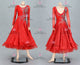 Red sexy Smooth dancing costumes contemporary homecoming champion gowns rhinestones BD-SG4073