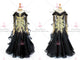 Black Flowy Lace Ballroom Stage Gown Stage Dance Dresss BD-SG3340