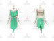 Green inexpensive rumba dancing clothing contemporary latin dance team dresses fringe LD-SG1957