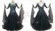 Black plus size tango dance competition dresses wedding homecoming dance gowns feather BD-SG3880