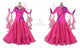 Pink plus size tango dance competition dresses unique ballroom dance competition costumes flower BD-SG3862