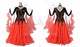 Black And Red plus size tango dance competition dresses personalize Smooth dancing dresses flower BD-SG3874
