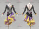 Black And Fade cheap rumba dancing costumes newest swing competition skirts applique LD-SG2291