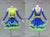 Female Blue And Green Latin Dancing Dress Latin Gown Samba Rumba Dance Costumes LD-SG2243