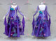 Purple short waltz dance gowns tailored prom practice gowns applique BD-SG4202