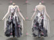 Black And White long waltz dance gowns custom waltz competition dresses chiffon BD-SG4247