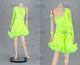 Green custom made rumba dancing costumes beautiful swing dance competition costumes crystal LD-SG2159
