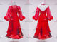 Red long waltz dance gowns latest Standard dancesport dresses swarovski BD-SG4242
