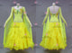 Green And Yellow long waltz dance gowns classic prom dancesport gowns applique BD-SG4237