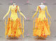 Yellow short waltz dance gowns sparkling Smooth champion dresses swarovski BD-SG4207