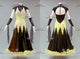 Yellow long waltz dance gowns discount prom stage gowns velvet BD-SG4252