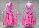 Pink classic Smooth dancing costumes custom ballroom dancing gowns chiffon BD-SG4115