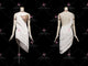 White custom rumba dancing clothing dazzling latin dancesport dresses applique LD-SG2092