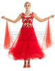 Red Ballroom Performance Foxtrot Waltz Dance Dresses SD-BD49