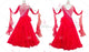 Red plus size tango dance competition dresses tailored tango stage gowns rhinestones BD-SG3872