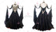 Black big size tango dance competition dresses quality prom dance gowns applique BD-SG3902