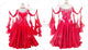 Red plus size tango dance competition dresses contemporary tango dancesport dresses applique BD-SG3878