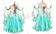 Blue plus size tango dance competition dresses customized Smooth competition gowns lace BD-SG3854