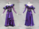Black And Purple tailor made rumba dancing costumes inexpensive rumba stage skirts applique LD-SG2235