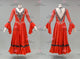 Black And Red tailor made rumba dancing costumes unique salsa dance gowns chiffon LD-SG2247