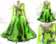 Green big size tango dance competition dresses hand-tailored prom stage gowns velvet BD-SG3941