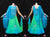 Green And Blue And Brown Chiffon Swarovski Custom Dance Costume Dresses Dance BD-SG4437