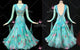 Green And Blue latest prom performance gowns plus size Standard performance dresses feather BD-SG4435