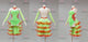 Green And Red cheap rumba dancing costumes popular rumba dancesport skirts beads LD-SG2306