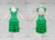 Green Flower Wedding Latin Dance Outfits Bolero Skirt LD-SG2297