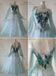 Green design waltz performance gowns casual ballroom practice costumes maker BD-SG3770