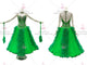 Green simple ballroom champion costumes long ballroom stage gowns factory BD-SG3446