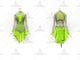 Green elegant rumba dancing clothing beautiful swing dance team costumes satin LD-SG1974