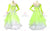 Green and White Girls Practice Ballroom Clothes Swarovski Chiffon BD-SG3848