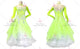 Green And White plus size tango dance competition dresses latest Smooth dancesport gowns swarovski BD-SG3848