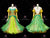 Green and Yellow Juniors Satin Ballroom Dress Dance Gowns BD-SG3349