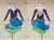 Harmony Black And Blue Green Satin Latin Dance Wear Swing Dance Skirt LD-SG2224
