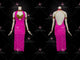 Purple custom rumba dancing clothing big size salsa champion dresses swarovski LD-SG2040