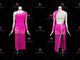 Purple custom rumba dancing clothing elegant swing performance gowns velvet LD-SG2052