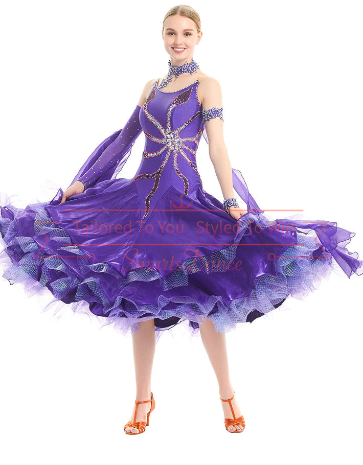 Lavender Ballroom Standard International Foxtrot Waltz Quickstep Dress – Smarts Dance Lavender Ballroom Standard International Foxtrot Waltz Quickstep Dress – Smarts Dance