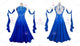 Blue plus size tango dance competition dresses wedding tango dance team dresses sequin BD-SG3894