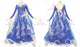 Blue plus size tango dance competition dresses high quality ballroom practice dresses sequin BD-SG3870