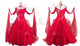 Red plus size tango dance competition dresses lyrical ballroom competition dresses sequin BD-SG3882