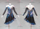 Black And Blue tailor made rumba dancing costumes new style swing practice skirts chiffon LD-SG2233