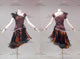 Animal And Black tailor made rumba dancing costumes made to order swing performance gowns tassels LD-SG2256