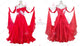 Red plus size tango dance competition dresses formal Standard dancesport gowns velvet BD-SG3881